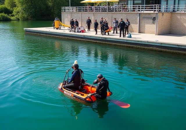 Diving training at Wraysbury Dive Centre near London